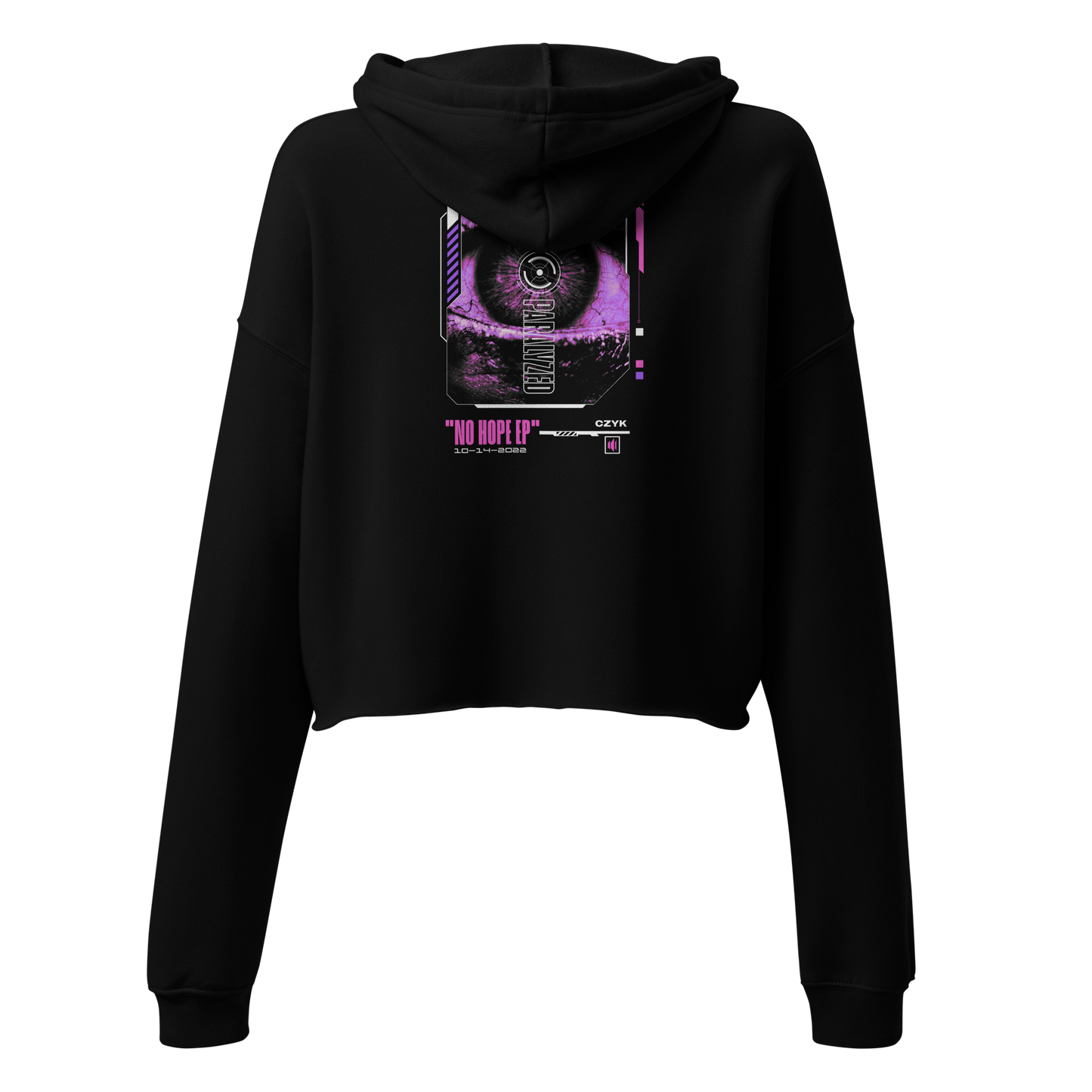 Paralyzed Crop Top Hoodie